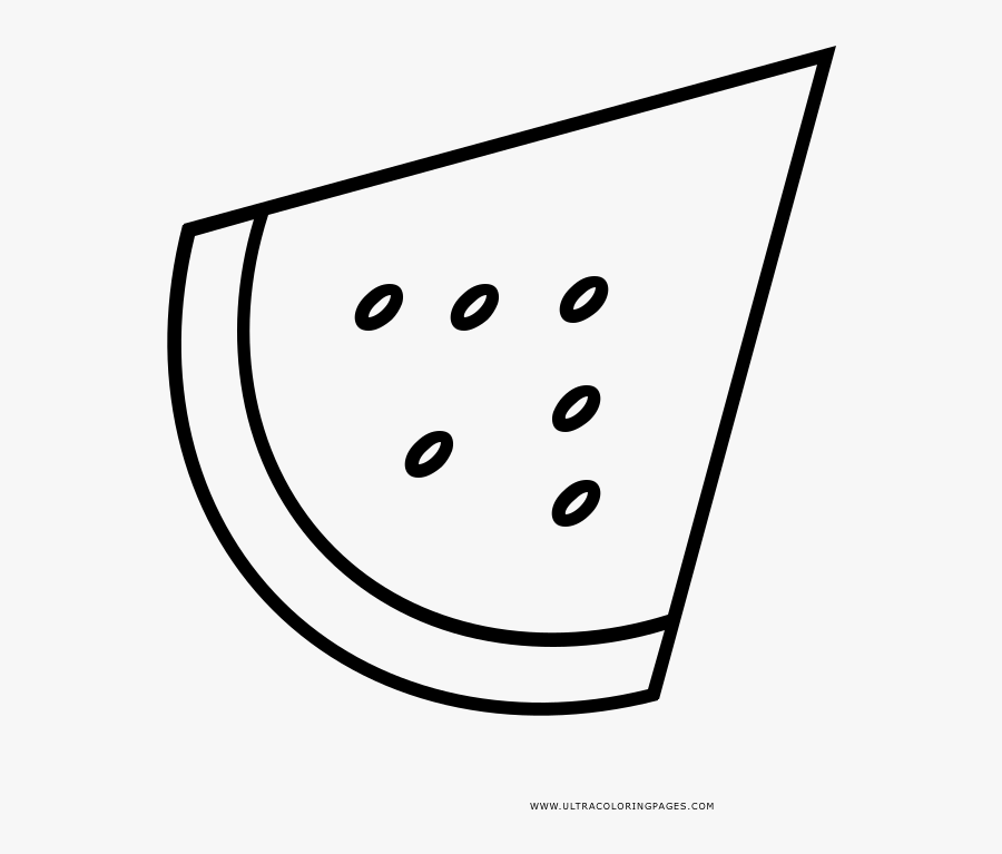 Watermelon Coloring Page - Line Art, Transparent Clipart