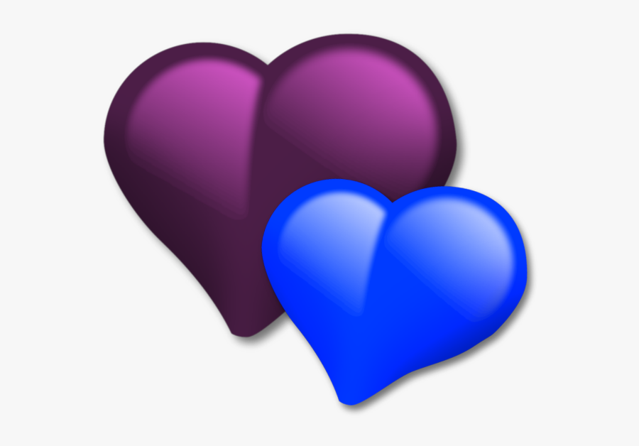 #mq #purple #blue #hearts #heart - Purple And Blue Hearts, Transparent Clipart