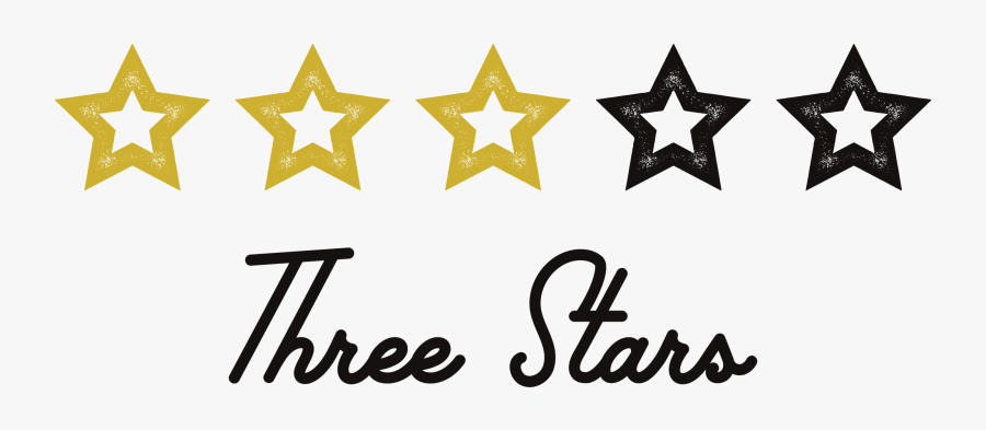 Three Stars - Four Stars Out Of Five, Transparent Clipart