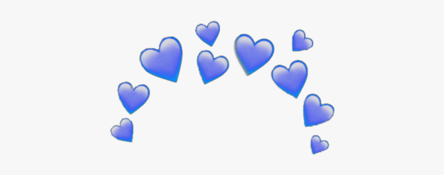 #blue #hearts #heartcrown #cool #cute #overlay #tumblr - Broken Heart Picsart Png, Transparent Clipart