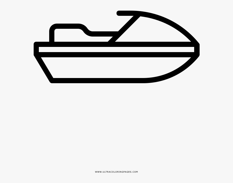 Jet Ski Coloring Page - Como Desenhar Um Jet Ski, Transparent Clipart