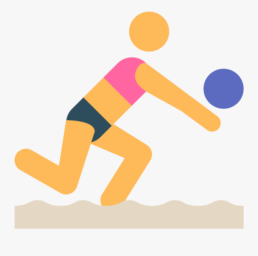 Beach Volleyball Icon Free - 23 De Julio Dia Internacional, Transparent Clipart