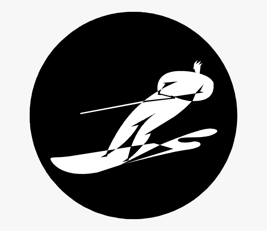 Vector Illustration Of Water Skier Skiing Behind Watercraft - Illustration, Transparent Clipart