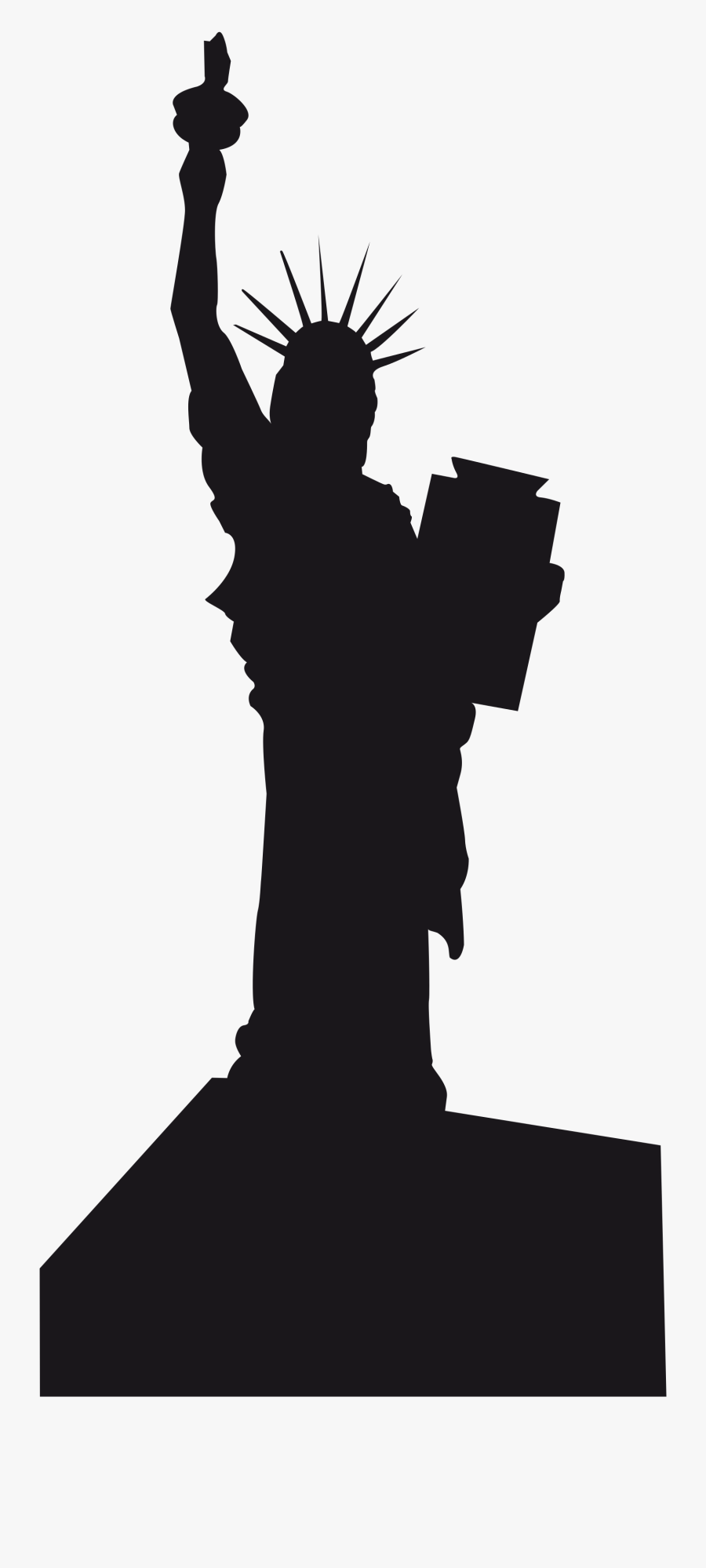 Usa Clipart Statue Liberty - States Of Liberty Silhouette, Transparent Clipart