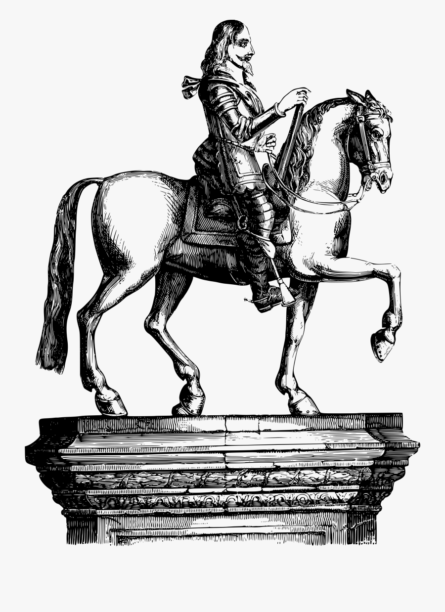 Statue Of James I Clip Arts - Statue On A Horse Drawing, Transparent Clipart