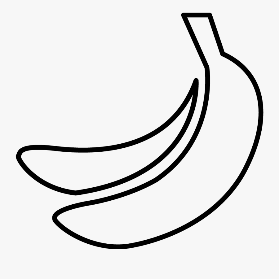 Bananas - Line Art, Transparent Clipart