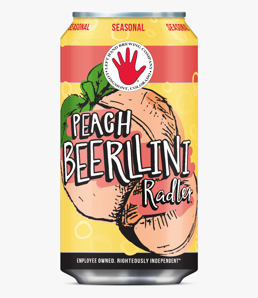 Left Hand Peach Beerllini Radler, Transparent Clipart