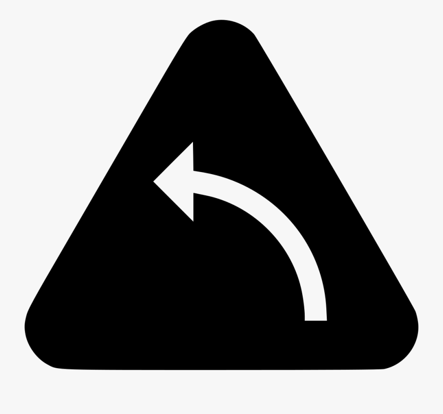Left Hand Curve - Triangle, Transparent Clipart