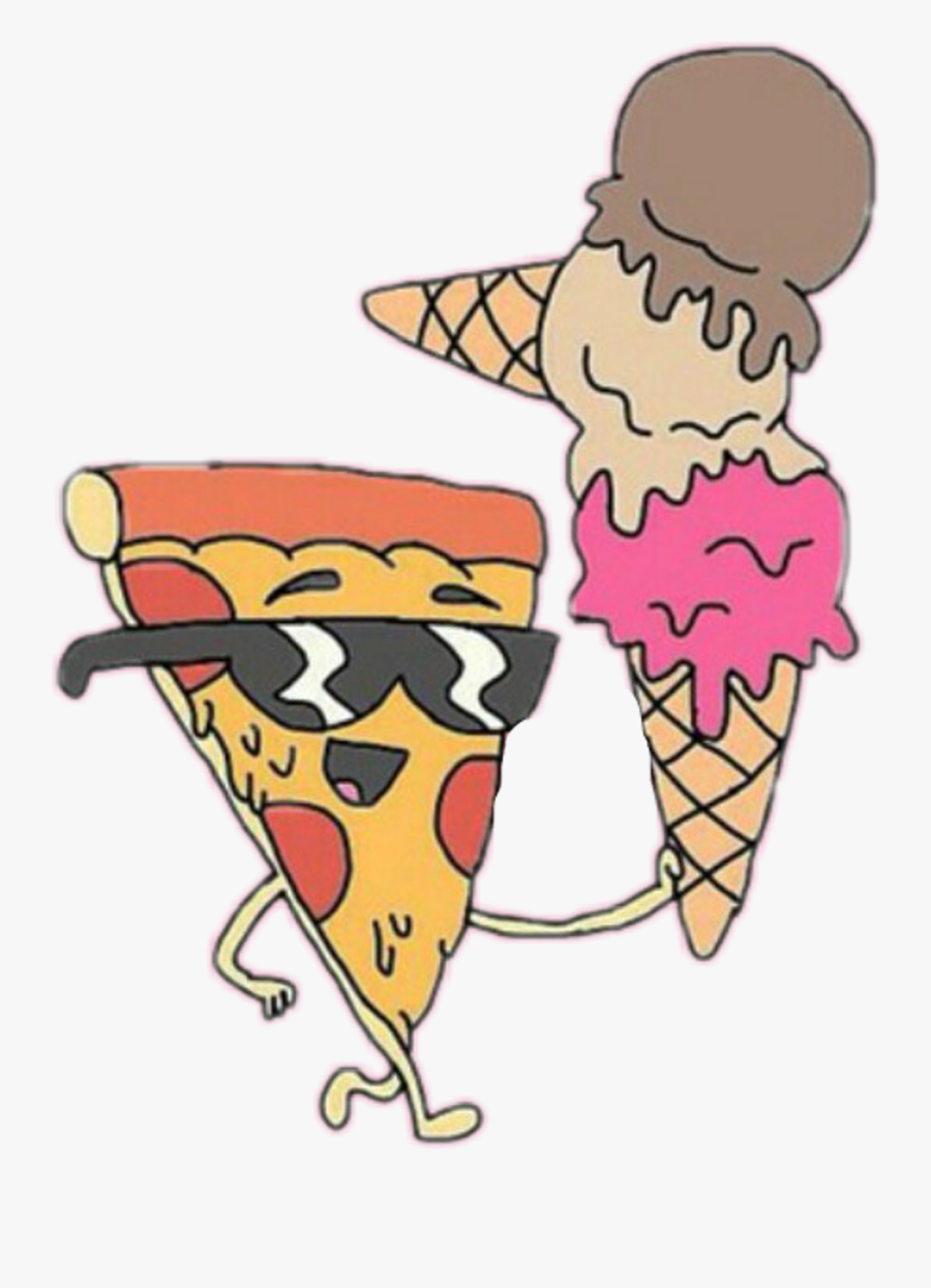 Pizza Clipart Tumblr Uncle - Pizza And Ice Cream Clip Art, Transparent Clipart