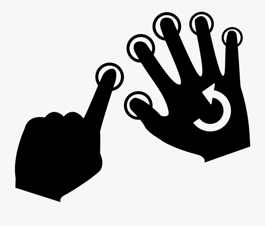 Clicking With The Left Hand While Pressing And Tours - Left Finger Pressing, Transparent Clipart