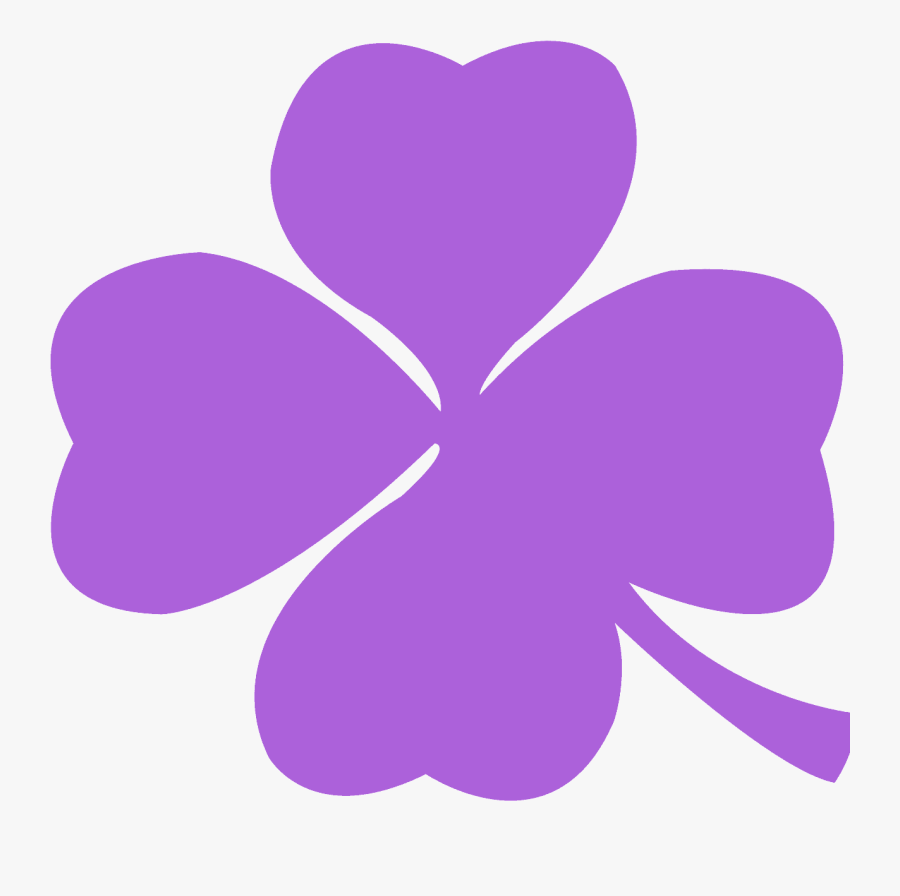 Purple 4 Leaf Clover, Transparent Clipart