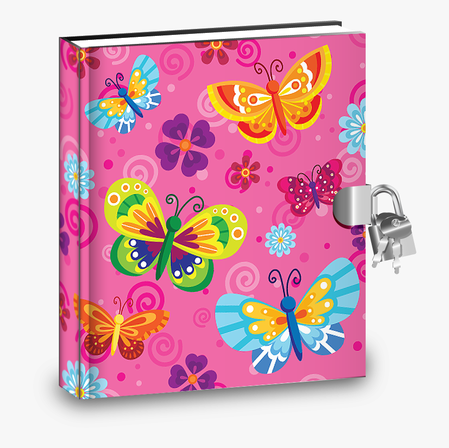 Clip Art Pink Diary With Lock - Wallet, Transparent Clipart