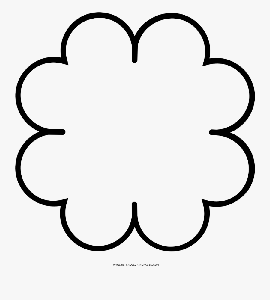 Clip Art Four Leaf Clover Black And White - Trebol De Cuatro Hojas Para Imprimir, Transparent Clipart