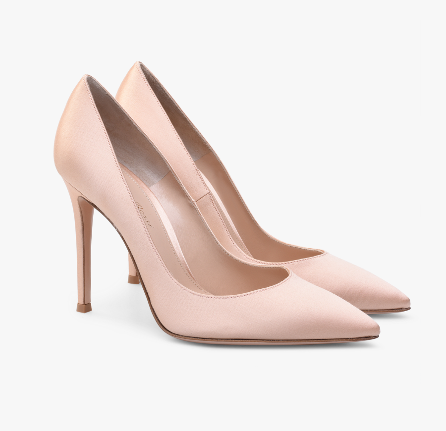 Clip Art Pink Bride Shoes - Gianvito Powder Pink, Transparent Clipart