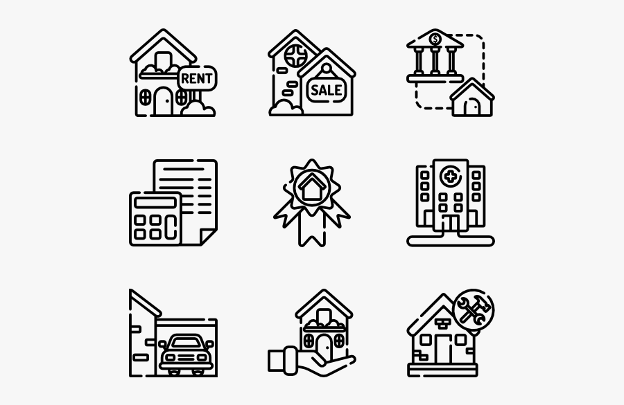 Real State - Big Data Icon Free, Transparent Clipart