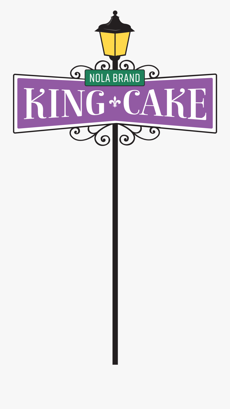 Nola Brand King Cake - Sign, Transparent Clipart
