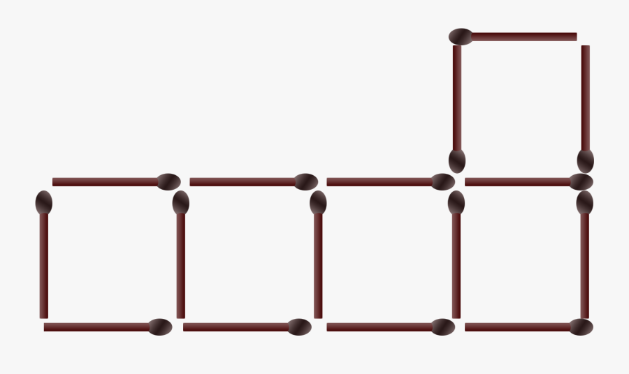 Move 3 Match Sticks Puzzle Graphic, Transparent Clipart