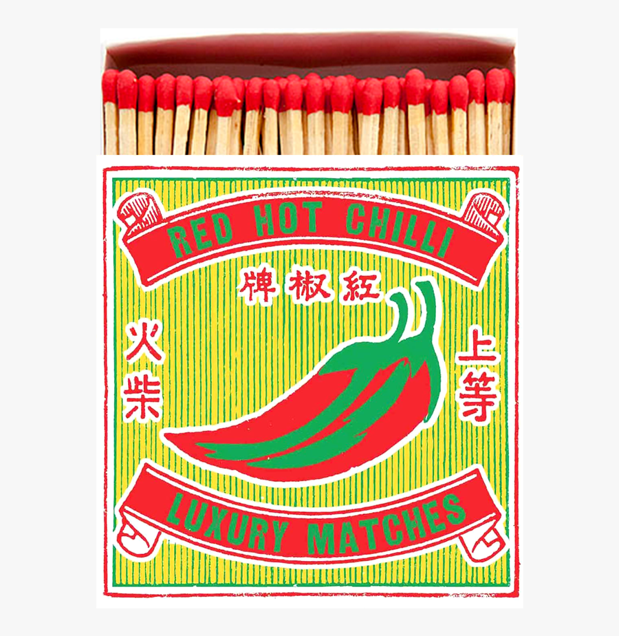Red Hot Chilli Luxury Safety Matches - Match, Transparent Clipart