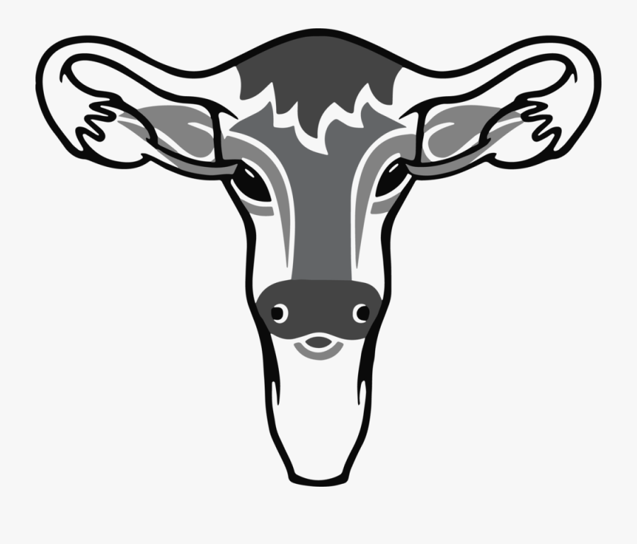 Uteruscowblk, Transparent Clipart