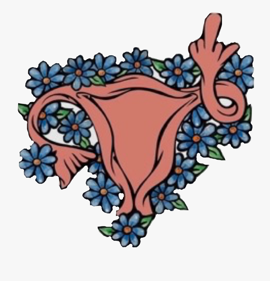 #uterus #reproduction #prochoice #abortion #freetoedit - Uterus Giving Middle Finger, Transparent Clipart