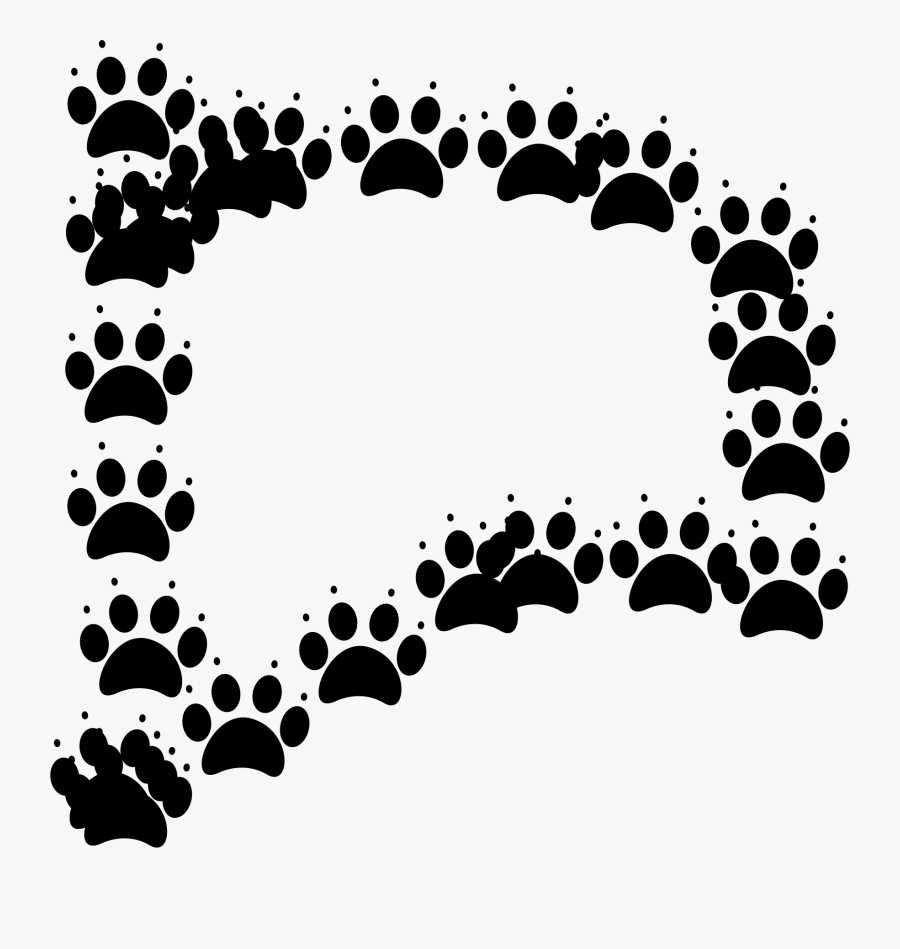Black And Gold Paw Print Background, Transparent Clipart