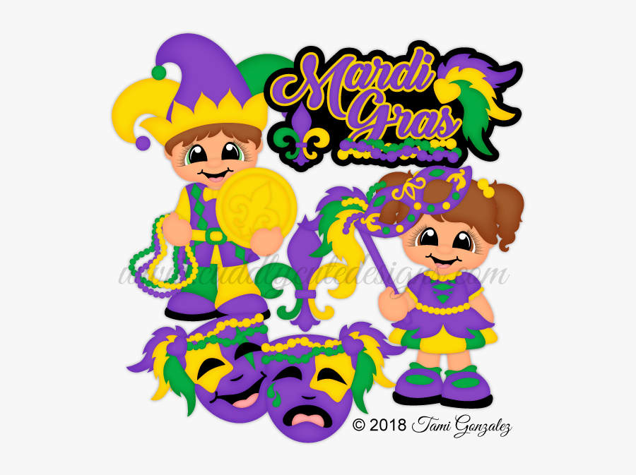 Mardi Gras Cuties - Cartoon , Free Transparent Clipart - ClipartKey