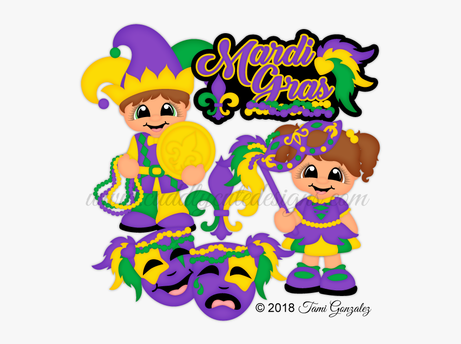 Mardi Gras Cuties - Cartoon, Transparent Clipart