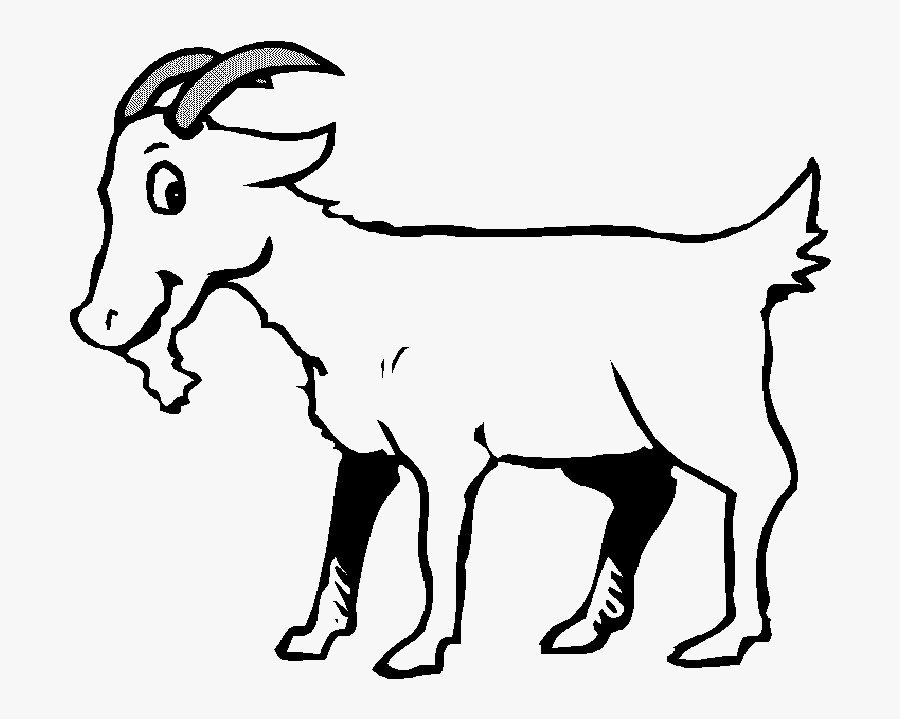 Clip Art Collection Of Free Drawing - Goat Black And White, Transparent Clipart