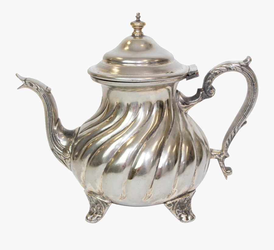 Clip Art Vintage Hammered Teapot Chairish - Moroccan Tea Kettle Drawing, Transparent Clipart