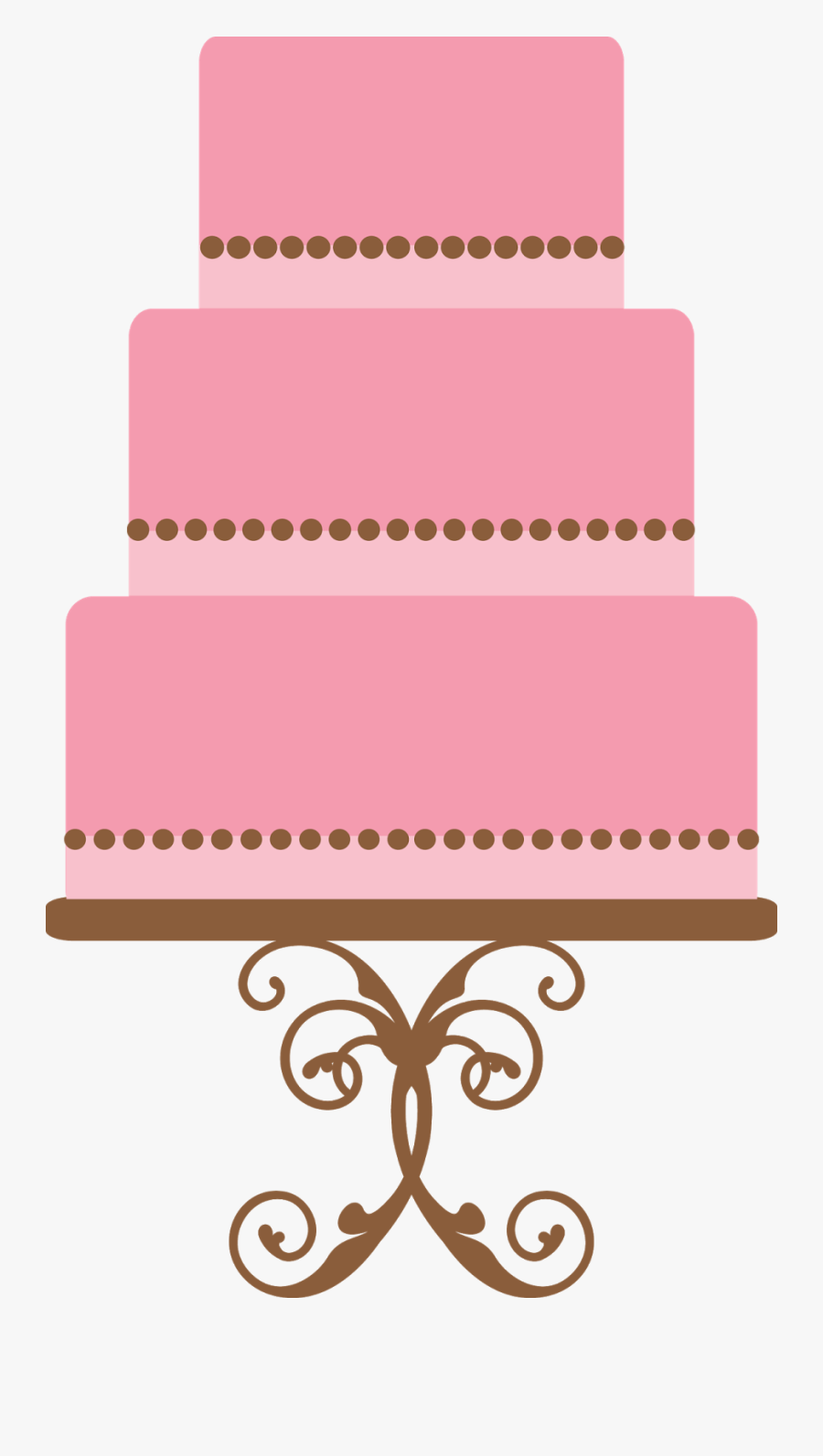 Pink Cake - Bolo Png Vector, Transparent Clipart