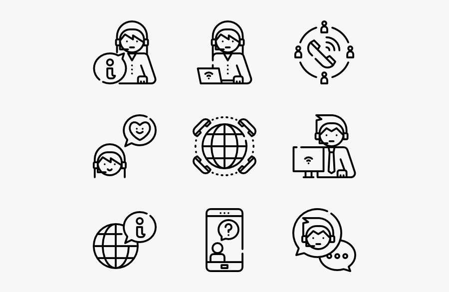 Call Center - Icon, Transparent Clipart