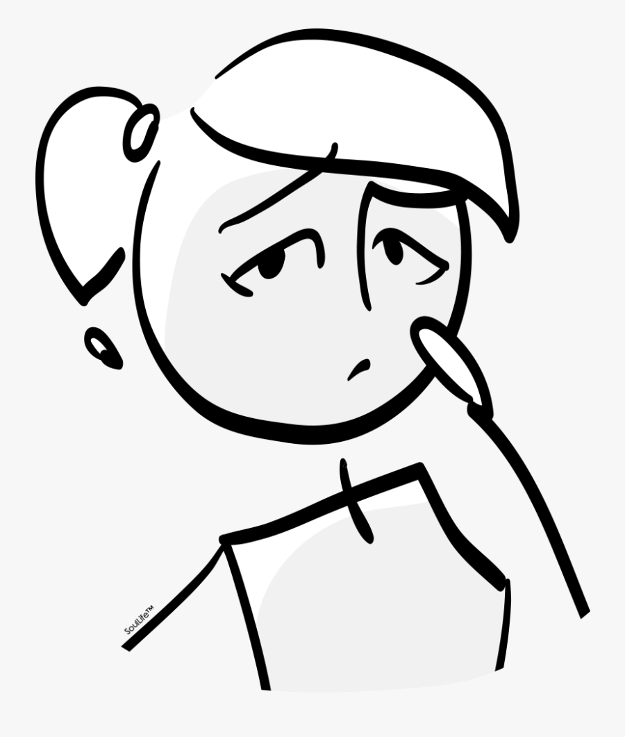 Transparent Questioning Face Png - Line Art, Transparent Clipart