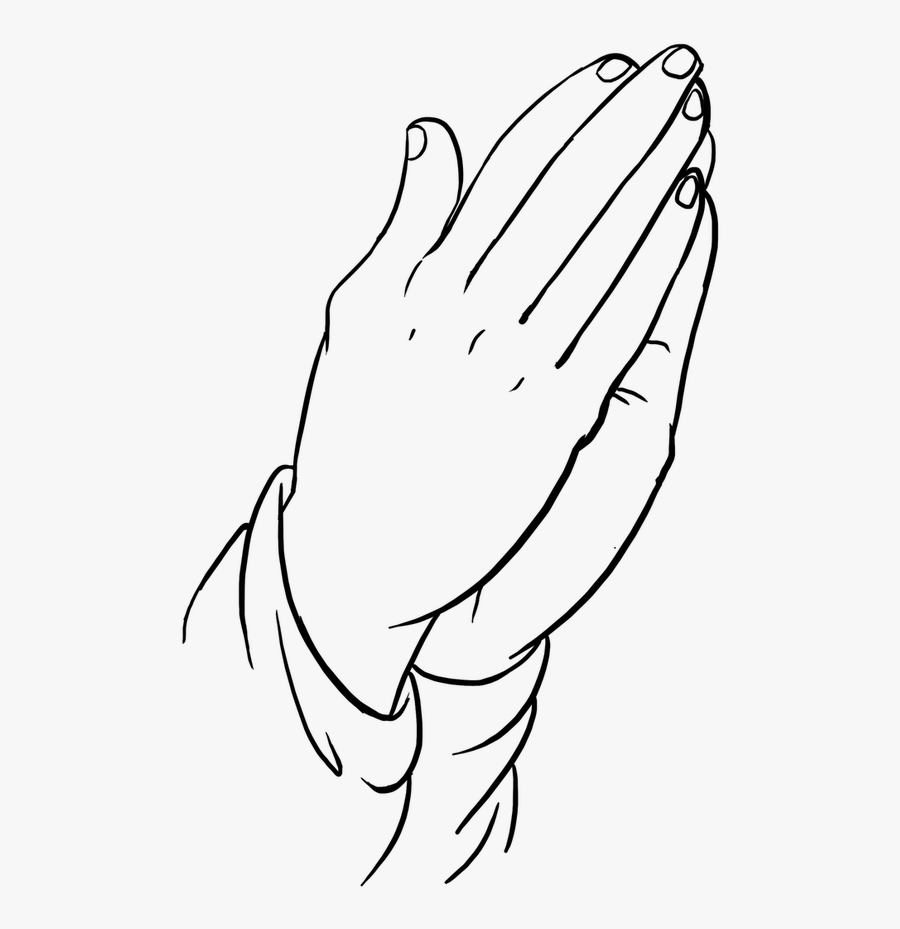 How To Draw Praying Hands For Kids Step By Step - Praying Hands Easy Drawing, Transparent Clipart
