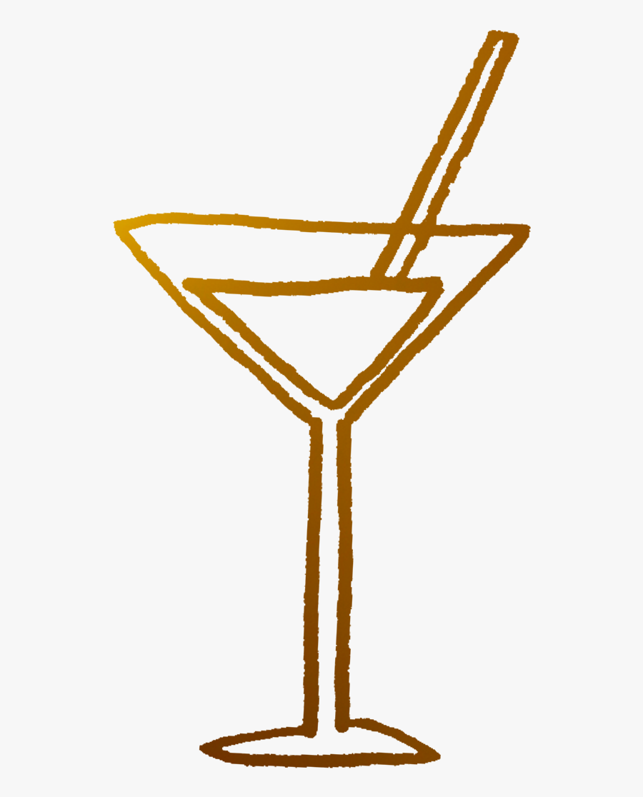 Cocktail Glas Gold Png, Transparent Clipart