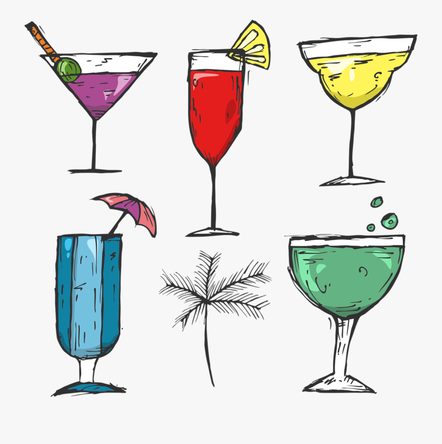 Cups, Cartoons, Cocktail, Summer, Disco, Entertainment - Cocktail Glass Pouring Cartoon, Transparent Clipart