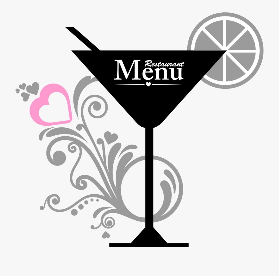 Cocktails And Menu Design, Transparent Clipart