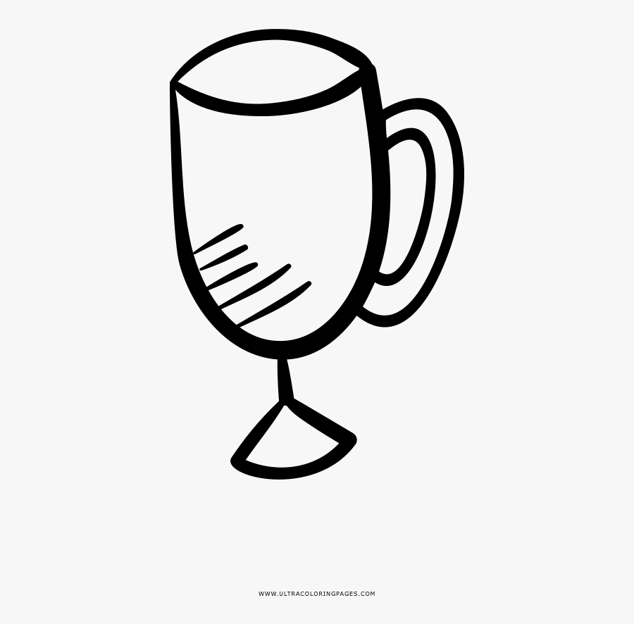 Glass Latte Coloring Page - Line Art, Transparent Clipart