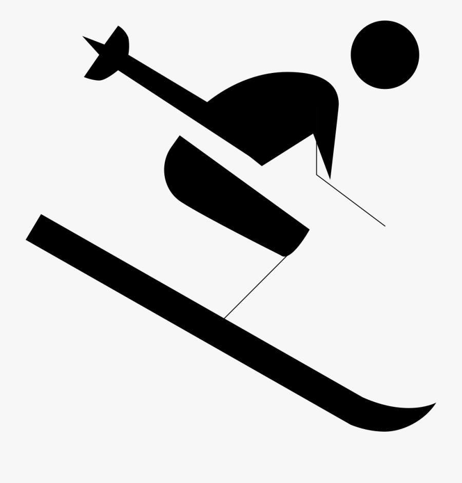 Skiing - Transparent Transparent Background Ski Icon, Transparent Clipart