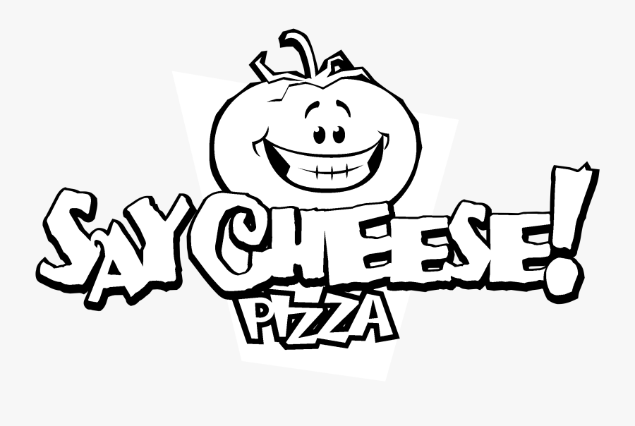 Say Cheese Pizza Logo Black And White - Say Cheese Pizza, Transparent Clipart