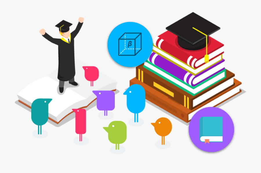 Graphic Showing Texthelper Icons With A Graduate Who, Transparent Clipart