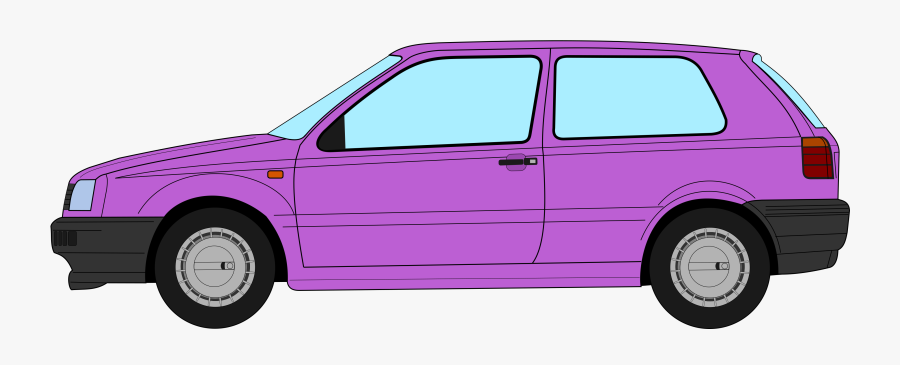 Volkswagen Clipart Purple Car - Golf 3 Png, Transparent Clipart