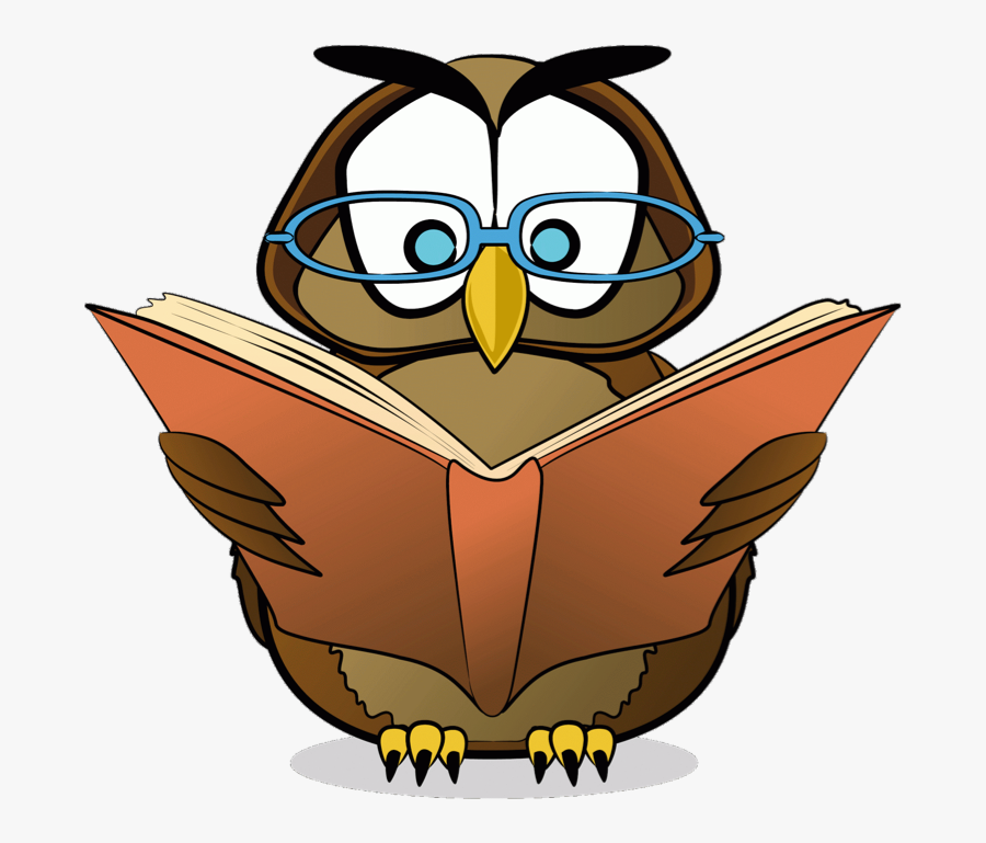 Owl With A Book, Transparent Clipart