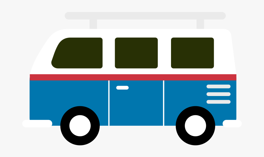 Volkswagen Van Flat Icon Vector - Toy Vehicle, Transparent Clipart