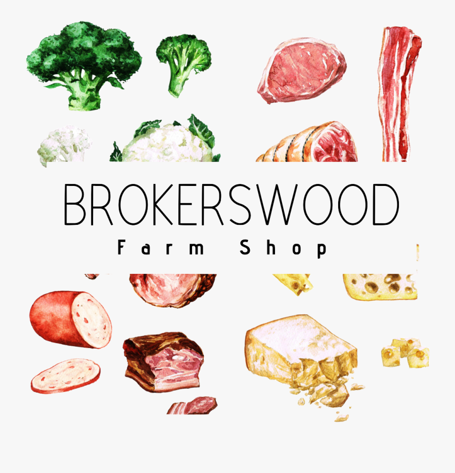 Brokerswood Farm Shop - Illustrations Watercolour Food, Transparent Clipart