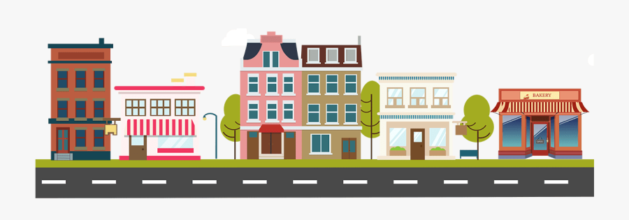 Buildings Vector, Transparent Clipart