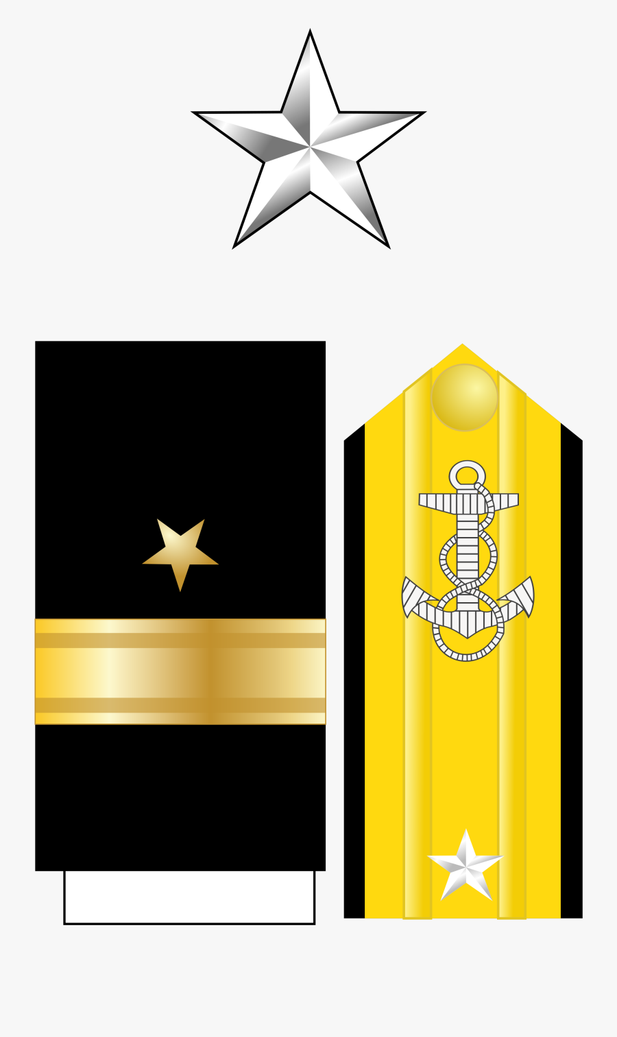 Navy Rear Admiral Insignia, Transparent Clipart