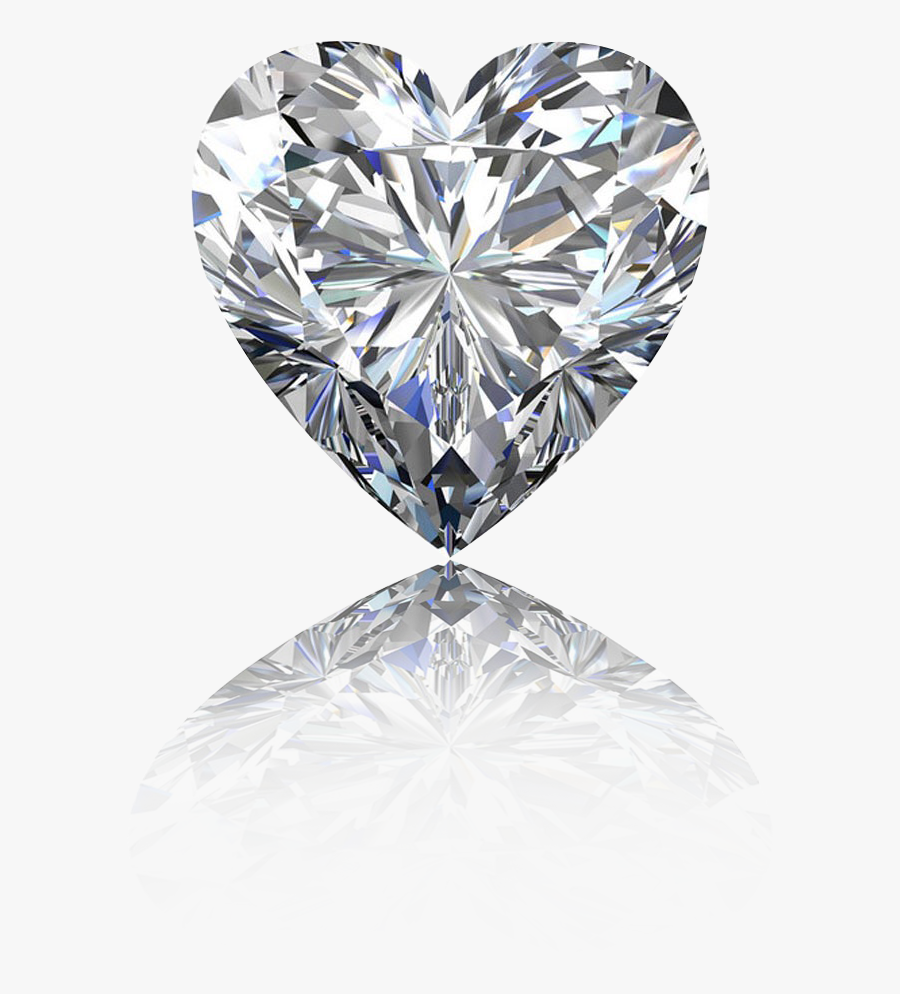 Heart Cut Cubic Shaped Shape Diamond Zirconia Clipart - Diamond Heart Shape, Transparent Clipart