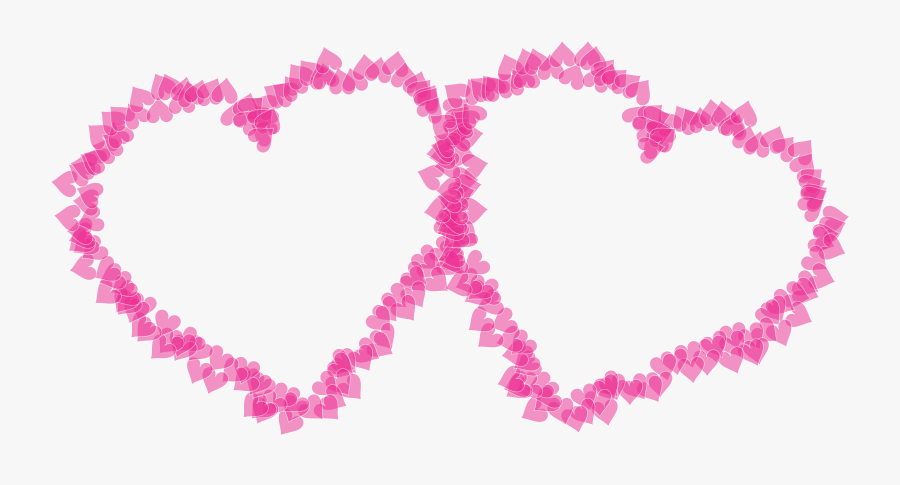 Two Pink Hearts Pink Pink Hearts - Transparent Pink Heart Png, Transparent Clipart