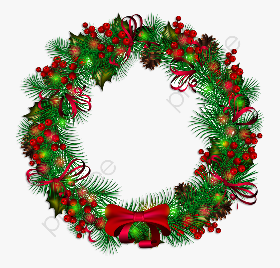 Christmas Wreath Christmas Wreath Clipart Real - Transparent Background Christmas Wreath Clipart, Transparent Clipart