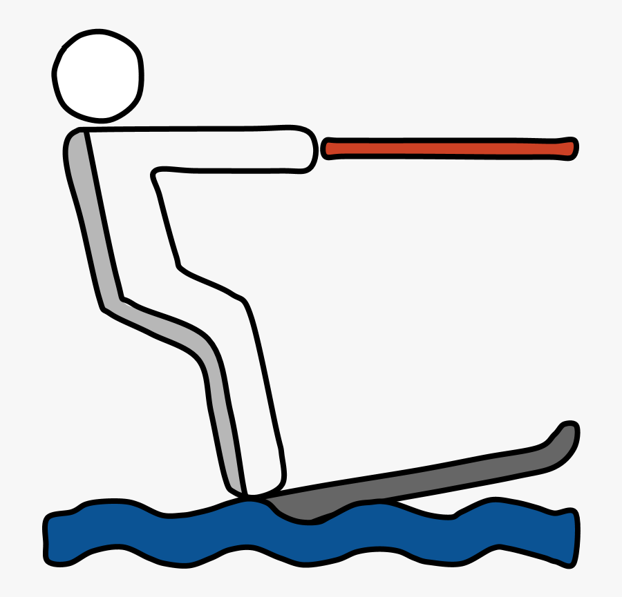Water Skier, Tow Rope, Transparent Clipart